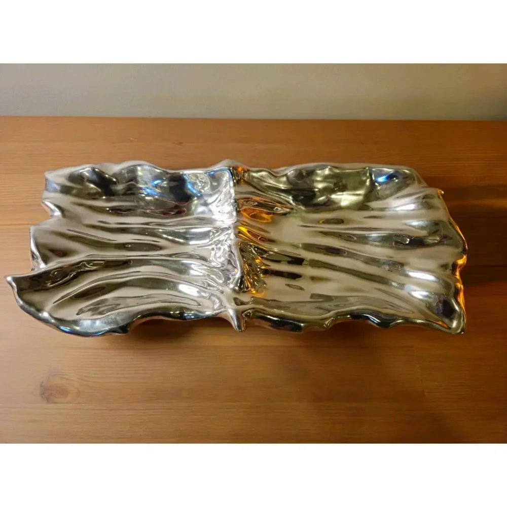 Beatriz Ball Dual Double Dip Aluminum Alloy Serving Tray Mexico